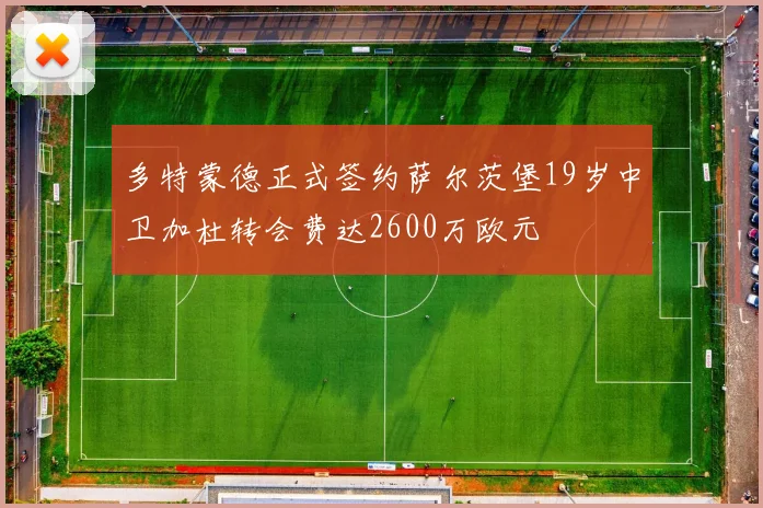 多特蒙德正式签约萨尔茨堡19岁中卫加杜转会费达2600万欧元